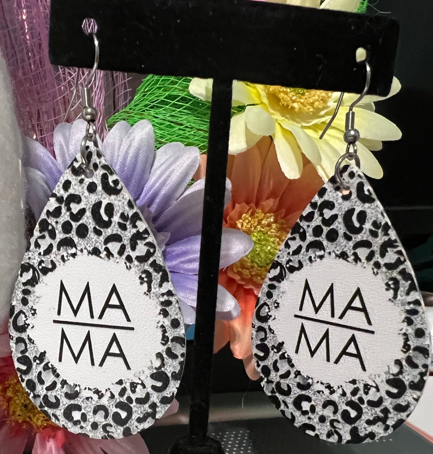 Mama vinyl earrings