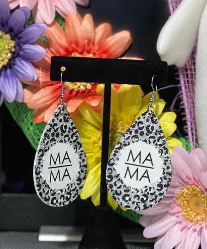 Mama vinyl earrings