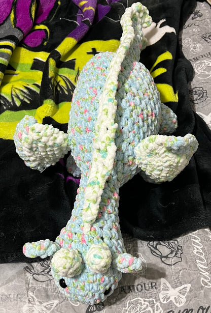 Blue the crochet dragon