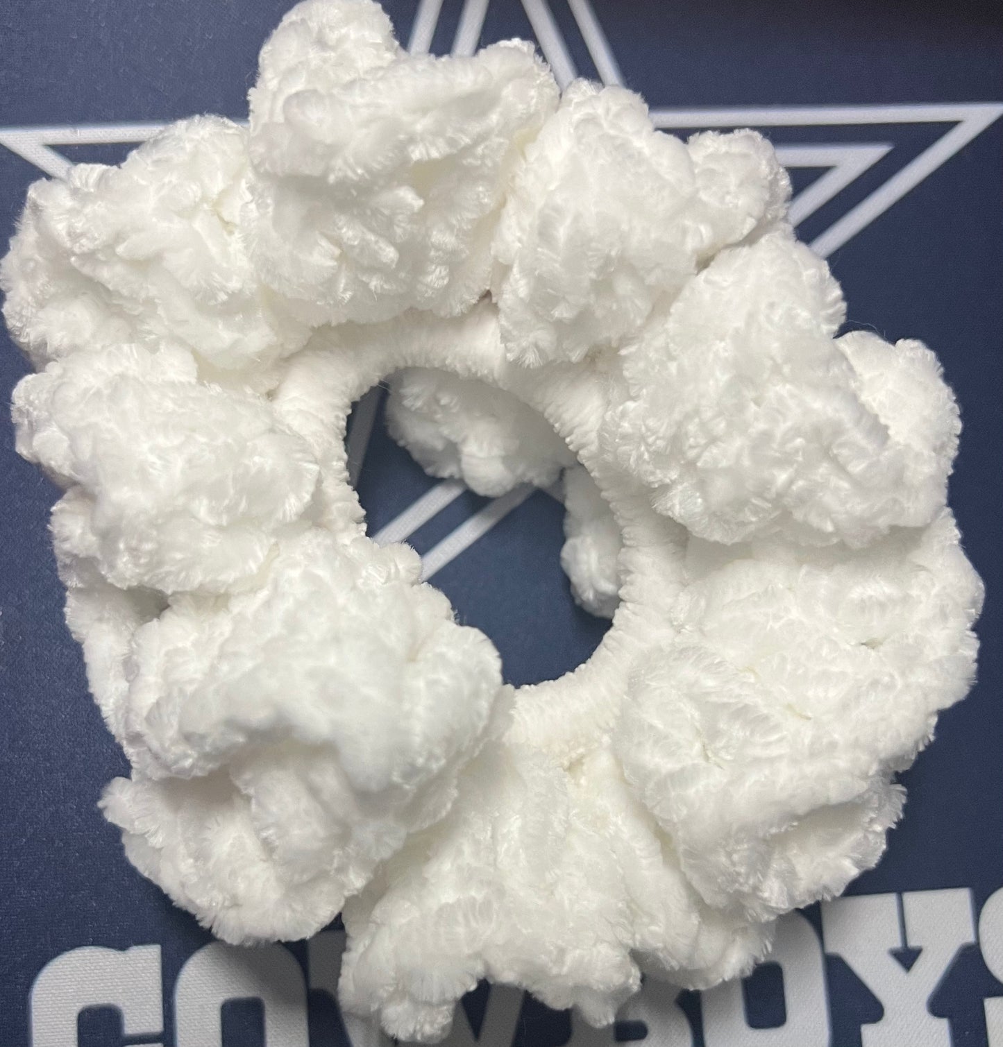 White Velvet Scrunchie