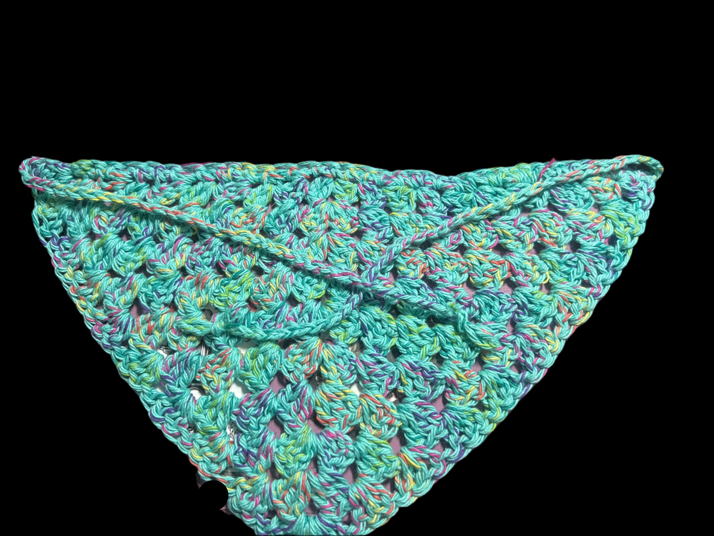 Teal/Multicolored Bandanna