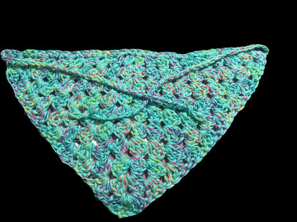 Teal/Multicolored Bandanna